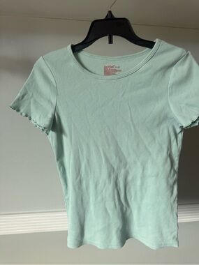 Cat & Jack Mint Ribbed Short-Sleeve Tee
